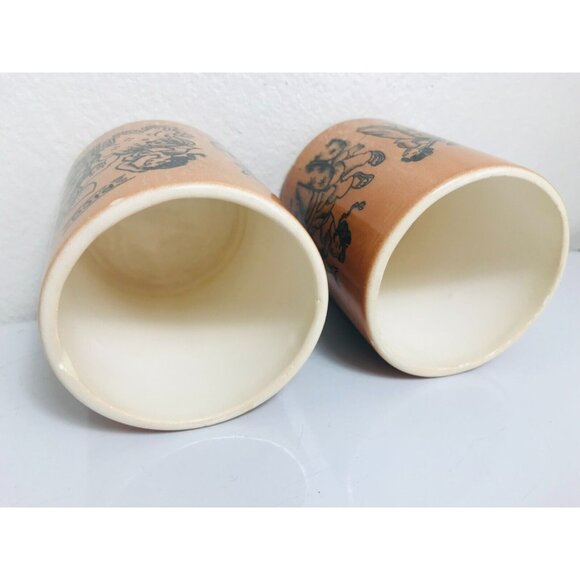 Vintage Senor Pico Naughty Pottery Mugs Trader Vics Restaurant 1971 Pair Cups - Picture 6 of 11